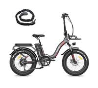 Fafrees Electric Bike, Folding Electric Bike for Adults WITH 48V 22.5Ah Removable Battery, 100KM Mileage Ladies Ebike, 20 * 4 INCHES Fat Tire Electric Bicycle for Men, F20 MAX Gray
