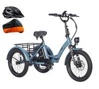 Fafrees Electric Tricycle, Folding Electric Trike for Adults with 48V 18.2Ah Battery, 25KM/H, Powerful Motor, Hydraulic Disc Brakes, 110KM Range, Includes Free Helmet & Cover
