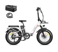 Fafrees F20 MAX Electric Bicycle, 20 * 4.0inch Men's Folding Electric Mountain Bike, 48V/22.5Ah Battery, 7 Speed, Front Basket, Unisex Adult Fatbike Ebike, Range 90-150KM