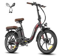 Fafrees F20+ Pro 20” Fat Tyre Electric Bike, 36V 25Ah Removable Battery, Aluminium Frame, Suspension Fork, Compact Folding Ebike for City & Light Trail Riding, EAPC (Rear View Mirror, Black)