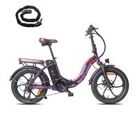 Fafrees F20 Pro Folding Electric Bike, 20 * 3.0 INCHES Fat Tire Electric Bikes for Adults, 36V 18Ah Removable Battery, 70-150km Range Ebike for Men Ladies | UK Stock (Pinkish purple)