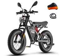 Fafrees F20 ULTRA Electric Bike, 20" x 5.0" Inch Fatbike, Off-Road Ebike All Terrain, 48V/25AH Battery, Hydraulic Brakes, Electric Mountain Bike for Unisex Adults, Range 80-120KM (Black)