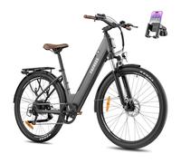 Fafrees F28 PRO Electric Bike for Adults, 16Ah Long-Range Battery, 27.5" Step-Through City E-Bike 250W Motor, 7-Speed Commuter Electric Bicycle, Suspension Fork