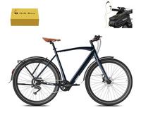 Fafrees F700M Electric Bike for Adults - Lightweight 250W Motor Ebike for Men, 100km Range 4-Hour Charge, Hydraulic Brakes, 9-Speed Gears, Ideal Electric Bicycle for City and Commuting (Royal Blue)