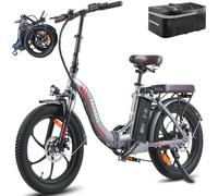 Fafrees Folding Electric Bike UK, 250W Motor,120-150KM Range, 36V 18Ah Battery, Official F20 PRO 20" E-Bike 7-Speed, 25KM/H, Aluminium Alloy Frame for Commuting & Travel