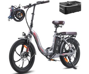 Fafrees Folding Electric Bike UK, 250W Motor,120-150KM Range, 36V 18Ah Battery, Official F20 PRO 20" E-Bike 7-Speed, 25KM/H, Aluminium Alloy Frame for Commuting & Travel