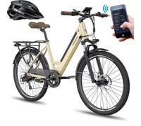 Fafrees Official Electric Bike, 26" City E-Bike 250W with APP, 110KM Range, 36V 14.5Ah Battery, 25km/h, UK Legal, F26 Pro Electric Bicycle for Adults with 7-Speed, Aluminum Alloy, Free Helmet