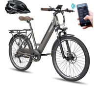 Fafrees Official Electric Bike, 26" City E-Bike 250W with APP, 110KM Range, 36V 14.5Ah Battery, 25km/h, UK Legal, F26 Pro Electric Bicycle for Adults with 7-Speed, Aluminum Alloy, Free Helmet