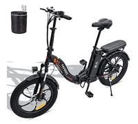 Fafrees Official Electric Bike for Adults,130KM Range, UK Legal Folding E-Bike 250W, 36V 16AH Removable Battery, 7-Speed, 20 inch City & Mountain Electric Bicycle,Lightweight & Portable