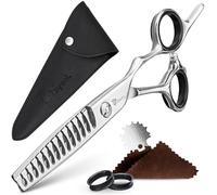 Fagaci Hair Thinning Scissors Hairdressing 6" with 440C Steel, Thinning Shears Ultra Sharp & Superior Cuts, Barber Hair Scissors Professional Extreme Durability, Texturizing Hairdressing Shears