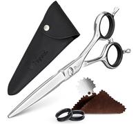 Fagaci Hairdressing Scissors Professional 4.5” Super Sharp Thin Blades, 440C Steel for Maximum Precision, Lightweight Professional Hair Scissors for Women & Men, Barber Hair Cutting Shears
