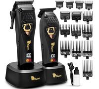 Fagaci Professional Hair Clippers for Men with DLC Blades and High Torque Vector Motor, Barber Clippers and Trimmers Set Zero Gap, 12000 RPM Hair Cutting Kit, Mens Haircut Cordless Clipper for Barber