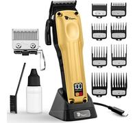 Fagaci Professional Hair Clippers Men Cordless with Superior Precision, 5X Longer Sharpness Barber Clippers Kit with 2 Blades Fade & Taper, Brushless Motor Mens Hair Clipper Cordless Set for Haircut
