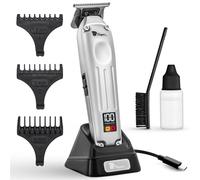 Fagaci Professional Zero Gap Hair Trimmer for Men, 5X Longer Sharpness Beard Trimmer for Men Cordless, Rechargeable T Blade Barber Trimmers with Brushless Motor, Precision Beard Trimmers Detailer