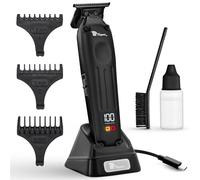Fagaci Professional Zero Gap Hair Trimmer for Men, 5X Longer Sharpness Beard Trimmer for Men Cordless, Rechargeable T Blade Barber Trimmers with Brushless Motor, Precision Beard Trimmers Detailer