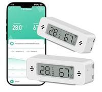 Fagalil Smart Thermometer Hygrometer, 2 Pack Wireless WiFi Temperature Humidity Sensor with App Notification Alert and Data Storage Portable Room Temperature Monitoring for Baby Home Greenhouse