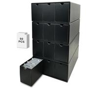 Fageverld Trading Cardboard Storage Box - 12 600-Count with 50 Card Dividers, Collectors Organizer Box for MTG, Baseball Card Collection