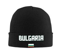 FAGIUCHI Bulgaria Flag Cool Bulgarian Winter Knitted Hat Beanie Cap Adult Warm Caps Black