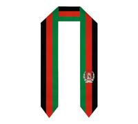 FAGIUCHI Emblem Afghanistan Flag Graduation Shawls Sash Stole International Study Soccer Fans Cheers Adult Unisex