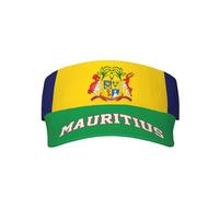 FAGIUCHI Mauritius Flag Mauritians Visor Caps for Golf Tennis Beach Volleyball Adult Sun Visors Hat Black