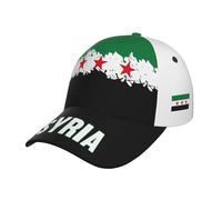 FAGIUCHI Syria 1932-1963 Flag (5) Baseball Caps Patriotic 3D Printing Hat for Ourdoor Men Cap Black