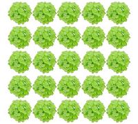 FagusHome 30 Pcs Silk Hydrangea Heads Artificial Flowers Heads and Stems Fake Hydrangea Flowers for Home Wedding Decor (Green)