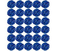 FagusHome 30 Pcs Silk Hydrangea Heads Artificial Flowers Only Heads No Stems Fake Hydrangea Flowers for Home Wedding Decor No Stems (Dark Blue)
