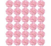 FagusHome 30 Pcs Silk Hydrangea Heads Artificial Flowers Only Heads No Stems Fake Hydrangea Flowers for Home Wedding Decor No Stems (Dark Pink)