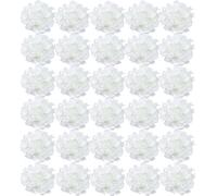 FagusHome 30 Pcs Silk Hydrangea Heads Artificial Flowers Only Heads No Stems Fake Hydrangea Flowers for Home Wedding Decor No Stems (Pure White)
