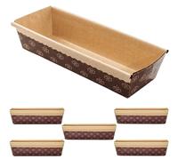 FAH FAMILY AT HOME Molde para Plumcake de 600 gr - 5 Moldes para Plumcake de 24 cm en Papel Microondas, Ideal para Hornear, Resistente al Calor Hasta 220°C, Reciclable, Hecho en Italia