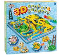 FAHAAM 3D Snakes and Ladders Board Game Kids Toys Traditional Family Toy Snakes and Ladders Card Game for Kids snakes card game Educational Children's game Toys for Boys Girls. (31.5 x 31.5 x 5.5 cm)
