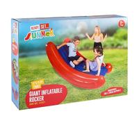 FAHAAM 6ft Giant Inflatable Rocker Seesaw for Kids, Kids Teeter Totter Seesaw with 6 Handles, Outdoor Play Toys, Toddlers Climbing Toy, Children Seesaw Toy for Indoor Outdoor. (H32 x W43 x D11cm)