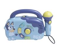 FAHAAM Bluey Boombox Toy, Boombox Boom-Box with Plays Music and Tunes, Sing Along Boom Box Speaker, Boombox Choose your song, Kids Boombox with Working Microphone.