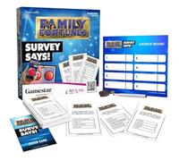 FAHAAM Imagination Gaming Family Fortunes Survey Says Board Card Game, Fun Family Party Quiz game with 100 Questions/Scoreboard/Marker & Cards, Interactive Night Entertainment Game for Kids (Blue)