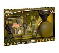 FAHAAM Kids Army Special Ops Set Army Men Playset with Military Vehicle Police City Defender Set army & City Defender with Toy Weapons and Accessories army toys for 3 4 5 Year Old Boys Girls. (Brown)