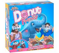 FAHAAM Kids Donut Frenzy Game with 4 Elephant masks, 12 Plasic doughnuts, 4 game boards, Trunk-tastic Donut Picking Family Board game, Kids Entertained Board game for 2-4 Players. (26.8 x 27 x 8.5cm)