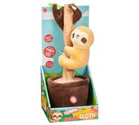 FAHAAM Kids Mommy Interactive Dancing Sloth Plush Toy with Tree Stand, Cute Sloth Plushies Toy, Plush Dancing Toy for Moves From Left To Right And Lights Up, Birthday Gift for Kids Adults.