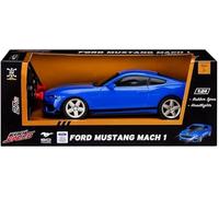 FAHAAM Kids Mustang Mach 1 RC Replica Car with 1:24 Scale, LED Headlights, Blue Remote Controlled Vehicle Toy, Kids RC Drift car, Remote Control Die Cast car, Great Birthday Gift Toys for kids.