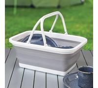 FAHAAM Modern 9L Collapsible Washing up Bowl with Handles Collapsible Camping Basket Portable Storage Container Foldable Camping Bowl Laundry Basket Water Storage Basin for Camping/Travel 38x28.5x15cm