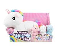 FAHAAM Mummy Unicorn and 3 Baby Unicorns Plush Toy Set, Rainbow Unicorn Kitty Plush Soft Cuddly Animal Toy, Kawaii Birthday Presents for Kids Children Party, Plush Baby Kittens for Boys Girls.