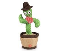 FAHAAM New||Dancing Cactus Plush Toy, Interactive Musical Toy for Babies and Toddlers, Dances left to right, Comes with 4 songs, Includes talk back feature, Lights up when playing||