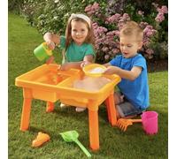 FAHAAM New||Kids Sand and Water Table with Divided Basin, Water Mill, Fitted Lid, and Accessories Set, It's a great way to enable play for your little ones||