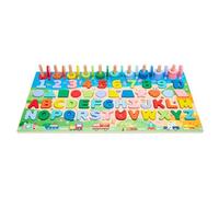 FAHAAM Wooden Alphabet Numbers Shape Sorter Board Educational Learning Game Toy for Boys/Girls Preschool Number Puzzle Counting Game for ABC Letters & 1-10 Counting Puzzle Wooden Puzzles for Toddlers.
