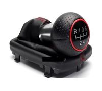 FAHBSTR Car Gear Knob for A4 8E B6 B7 2000-2008 Car Gear Shift Knob Lever Gaiter Boot Parking Handbrake Grips Case(5 Speed Red)