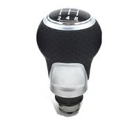 FAHBSTR Car Gear Knob for A4 S4 B8 8K A5 8T Q5 8R S Line 2007-2015 5/6 Speed Manual Gear Shift Knob Lever Stick Pen Gaiter Boot Cover Case(Silver 12345r)
