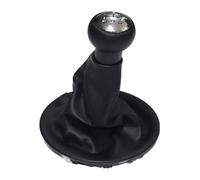 FAHBSTR Car Gear Knob for Berlingo III MK3 for P&eugeot for Partner 2008-on 5 Speed Chrome Leather Gear Shift Knob Gearstick Gaiter Boot(5 Speed Set)