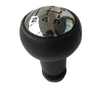 FAHBSTR Car Gear Knob for Berlingo III MK3 for P&eugeot for Partner 2008-on 5 Speed Chrome Leather Gear Shift Knob Gearstick Gaiter Boot(5 Speed Knob)