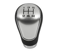 FAHBSTR Car Gear Knob for Mazda 2/3/323/6/3 BK 2004 2005 2006 2007 2008 2009 2010 2011 2012 Gear Shift Knob Lever Shifter Head(5 Speed Silver)