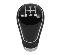 FAHBSTR Car Gear Knob for Mazda 2/3/323/6/3 BK 2004 2005 2006 2007 2008 2009 2010 2011 2012 Gear Shift Knob Lever Shifter Head(5 Speed Silver)