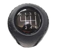 FAHBSTR Car Gear Knob for Mazda 3 BK BL 2006 2007 2008 2009 2010 2011 2012 Pu Leather Car Shift Gear Lever Boot Cover(6 Speed Knob Black)